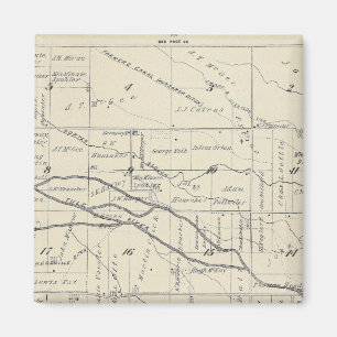 T21S R26E Tulare County Section Map Magnet