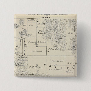 T21S R28E Tulare County Section Map 15 Cm Square Badge