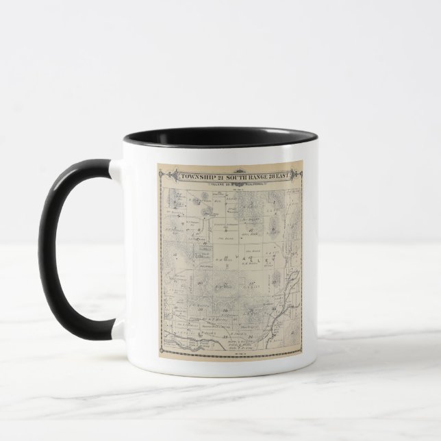 T21S R28E Tulare County Section Map Mug (Left)