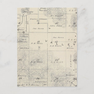 T21S R28E Tulare County Section Map Postcard