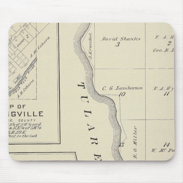 T22S R22E Tulare County Section Map Mouse Mat (Front)