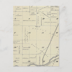 T22S R27E Tulare County Section Map Postcard