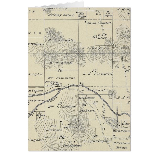 T22S R28E Tulare County Section Map (Front)