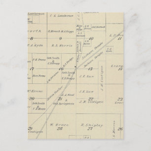 T23S R23E Tulare County Section Map Postcard