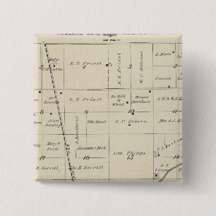 T23S R25E Tulare County Section Map 15 Cm Square Badge