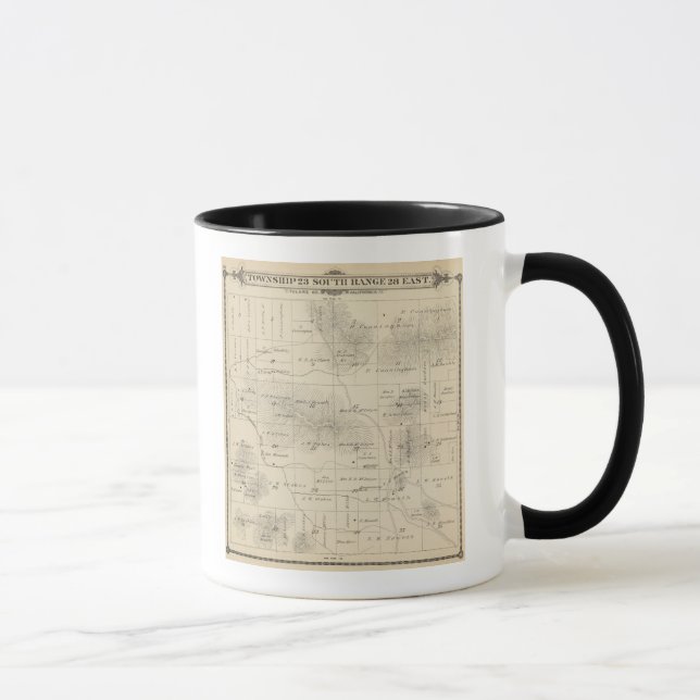 T23S R28E Tulare County Section Map Mug (Right)