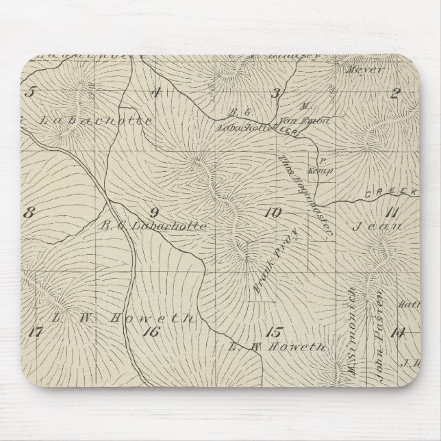 T23S R29E Tulare County Section Map Mouse Mat (Front)