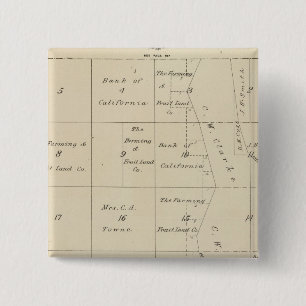 T24S R20E Tulare County Section Map 15 Cm Square Badge