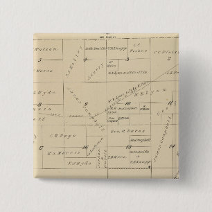 T24S R22E Tulare County Section Map 15 Cm Square Badge