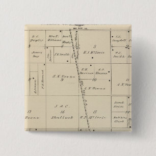 T24S R25E Tulare County Section Map 15 Cm Square Badge