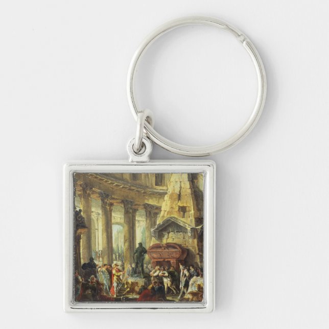 T28516 Alexander the Great visiting the Tomb of Ac Key Ring (Front)