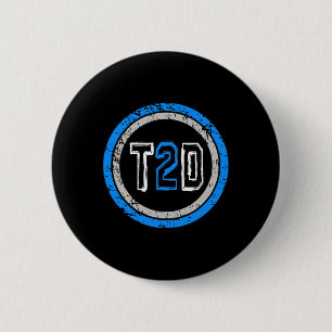 T2d Blue Emblem Type 2 Diabetes Awareness 6 Cm Round Badge