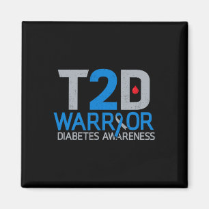 T2D Warrior Diabetes Awareness Type 2 Diabetic Fig Magnet