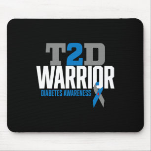 T2d Warrior Type 2 Diabetes Awareness Diabetic Mouse Mat