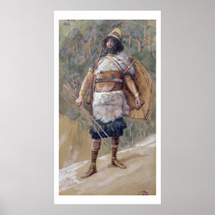 T30121 An Old Testament Warrior (w/c on paper) Poster