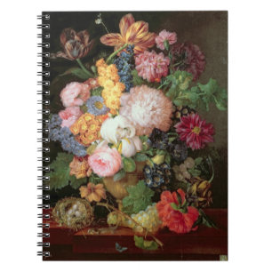 T30763 A Still Life of Flowers and Fruit (panel) Notebook