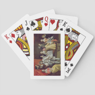 T30878 Elegant Company Dining Beneath a Red Canopy Playing Cards