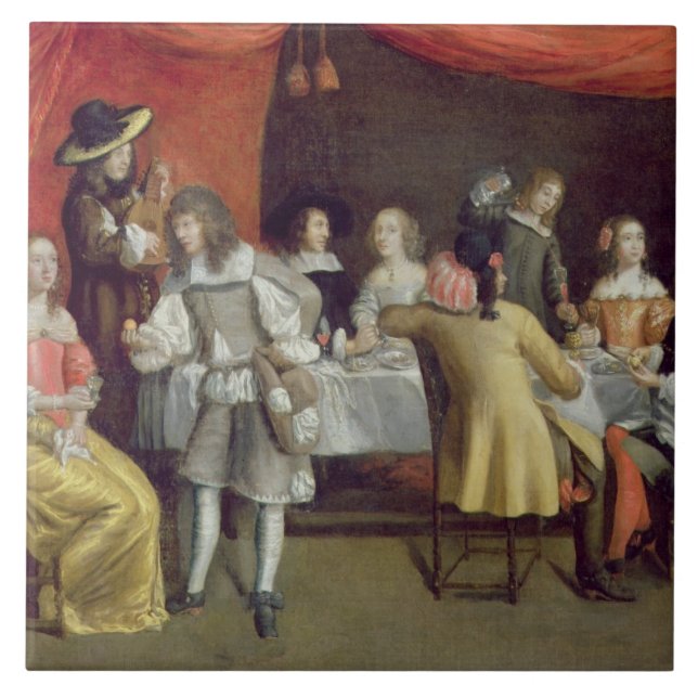 T30878 Elegant Company Dining Beneath a Red Canopy Tile (Front)