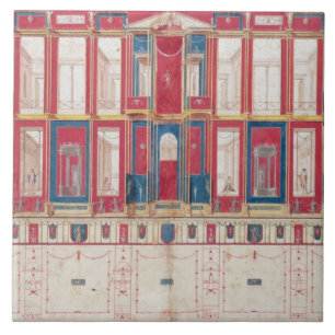 T31456 Study of a Roman Fresco, 1775 (w/c, gouache Tile