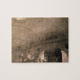T31459 A Prison Scene, 1794 (pen & ink, wash, chal Jigsaw Puzzle