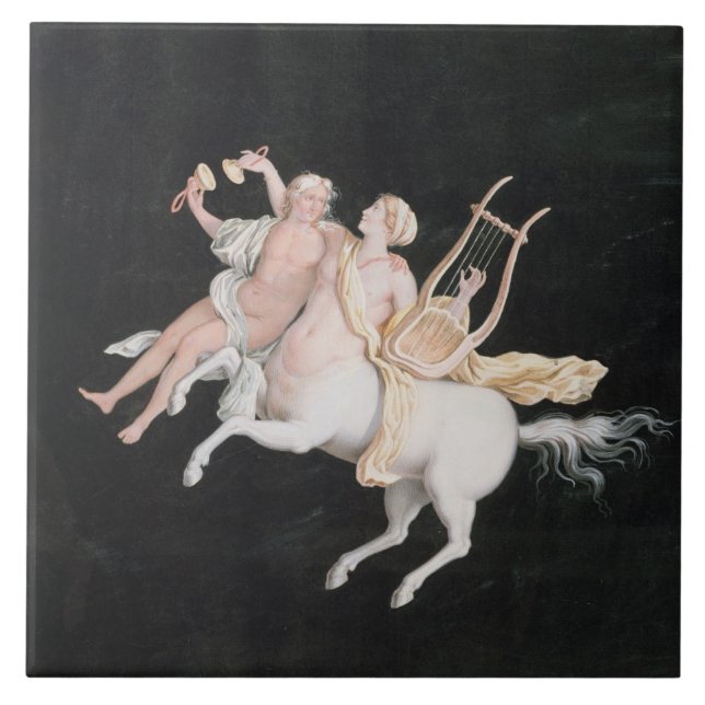 T31466 A Female Centaur and Companion Making Music Tile (Front)