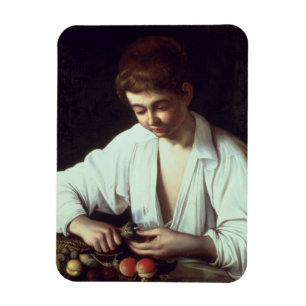 T31971 A Young Boy Peeling an Apple Magnet