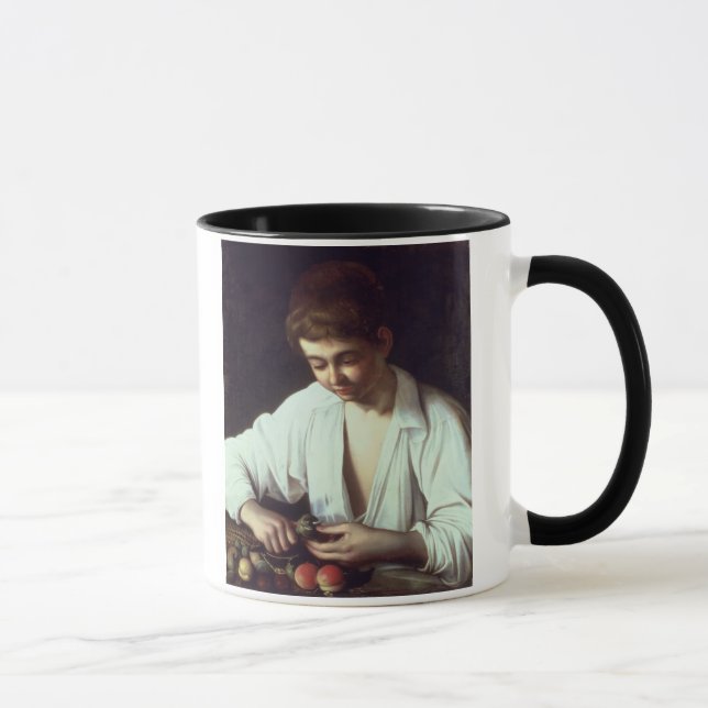 T31971 A Young Boy Peeling an Apple Mug (Right)