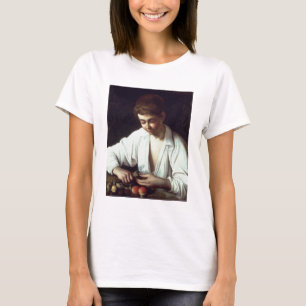 T31971 A Young Boy Peeling an Apple T-Shirt