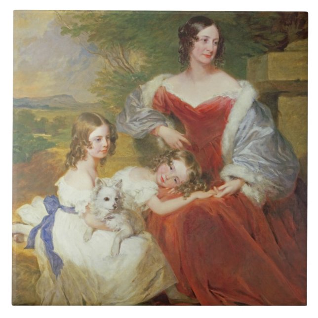 T32011 Portrait of Mrs Sarah Frances Cooper and he Tile (Front)