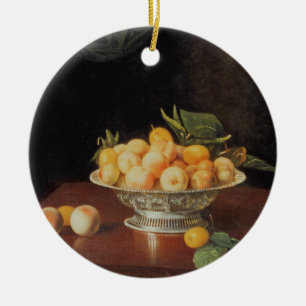 T32176 Still Life of Peaches, c.1700 Ceramic Tree Decoration