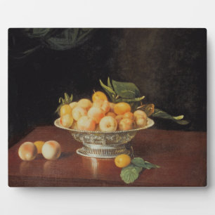 T32176 Still Life of Peaches, c.1700 Plaque