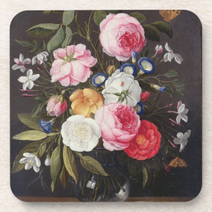 T32512 Still Life of Flowers in a Vase, 1661 (see Coaster