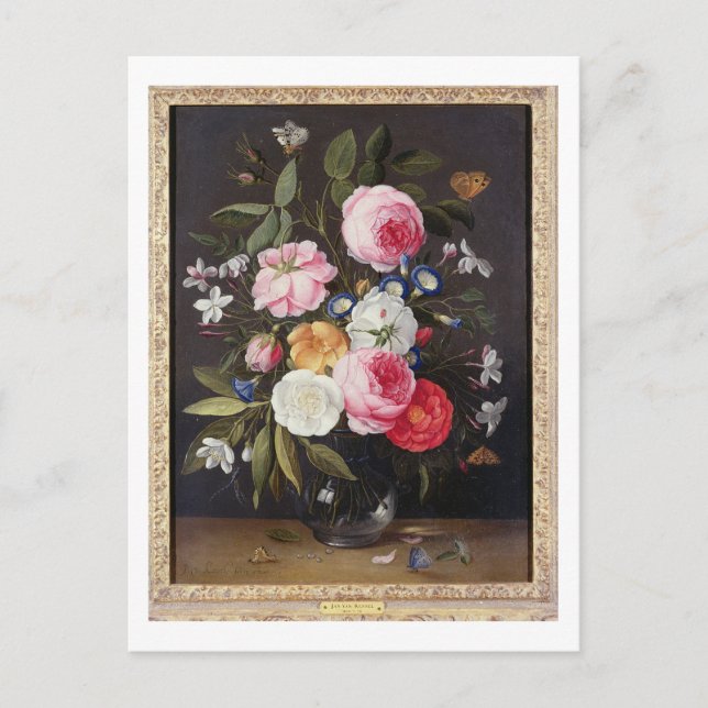 T32512 Still Life of Flowers in a Vase, 1661 (see Postcard (Front)