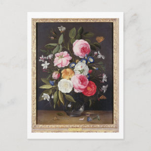 T32512 Still Life of Flowers in a Vase, 1661 (see Postcard