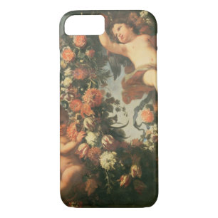 T32714 Two Putti Supporting a Flower Garland iPhone 8/7 Case