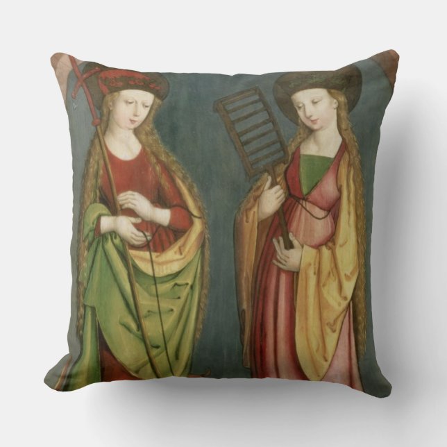T32982 St. Margaret of Antioch and St. Faith, c.15 Cushion (Front)