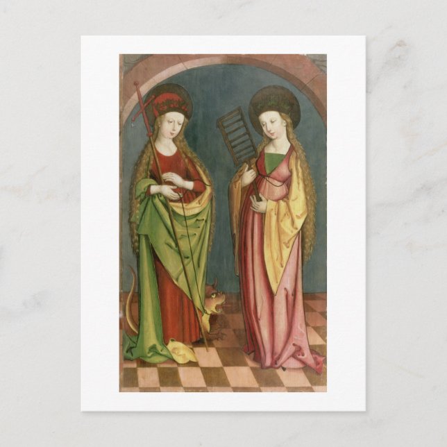 T32982 St. Margaret of Antioch and St. Faith, c.15 Postcard (Front)