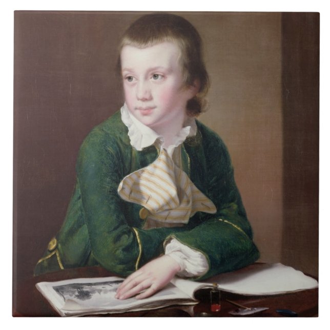 T33403 Portrait of the Revd William Rastall as a B Tile (Front)