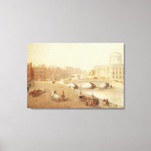 T34018 The River Liffey and the Law Courts, Dublin Canvas Print