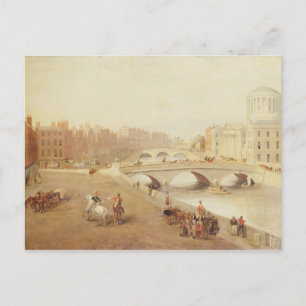 T34018 The River Liffey and the Law Courts, Dublin Postcard