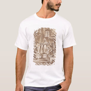 T34029 A Quaker Prayer Meeting (pen & ink on paper T-Shirt