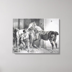 T34894 The English Farrier, 1822 (litho) Canvas Print