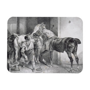 T34894 The English Farrier, 1822 (litho) Magnet