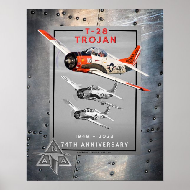 T-28 Trojan 74th Anniversary Poster (Front)