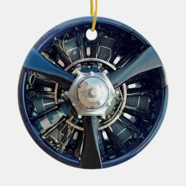 T-28 Trojan Ceramic Tree Decoration (Front)