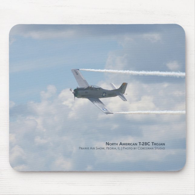 T-28C Trojan Aircraft Mouse Mat (Front)