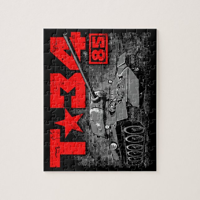 T-34-85 Soviet medium tank Jigsaw Puzzle (Vertical)