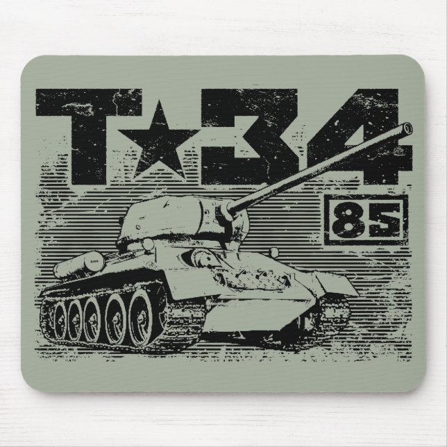 T-34-85 Soviet medium tank Mouse Mat (Front)