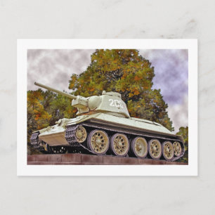 T-34 Russian Tank,Soviet War Memorial, Berlin Postcard
