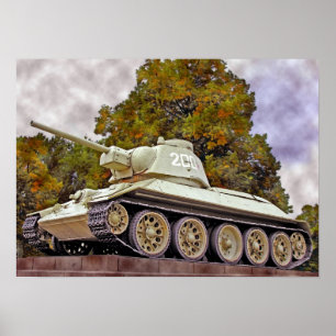 T-34 Russian Tank,Soviet War Memorial, Berlin Poster